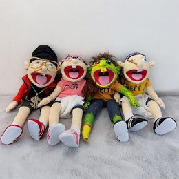 Pluche Poppen 3860 cm Jeffrey Handpop Cartoon Knuffel Gevuld Zachte Pop Slaap Kussen Onderwijs Theater kinderen Gift 230601