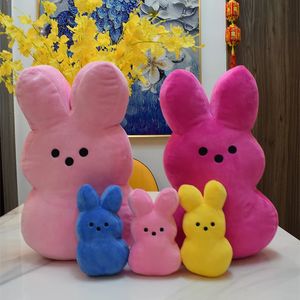 Poupées en peluche 38 cm 15 cm Peeps peluche lapin peep jouets de Pâques Simulation peluche poupée pour enfants enfants doux oreiller cadeaux fille jouet 231212