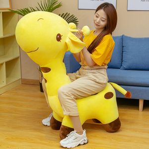 Poupées en peluche 4070CM Bande Dessinée Girafe Jouets En Peluche Belle Animal Cerf Oreiller Décor À La Maison Coussin Enfants Filles Anniversaire Cadeau De Noël 230303