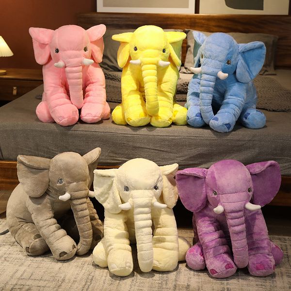 Muñecos de peluche de 40cm, 60cm, 80cm, elefante Kawaii, juguete para niños, cojín para jugar, lindo niño de peluche, regalo de Navidad 230202