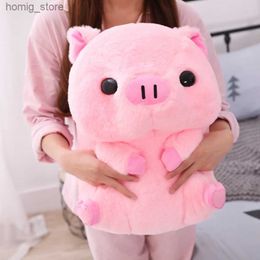 Poux en peluche 40cm dessin animé Porce rose Jouets en peluche intérieure hiver chaude adulte en peluche kawaii oreiller pour filles cadeaux d'anniversaire pour enfants y240415