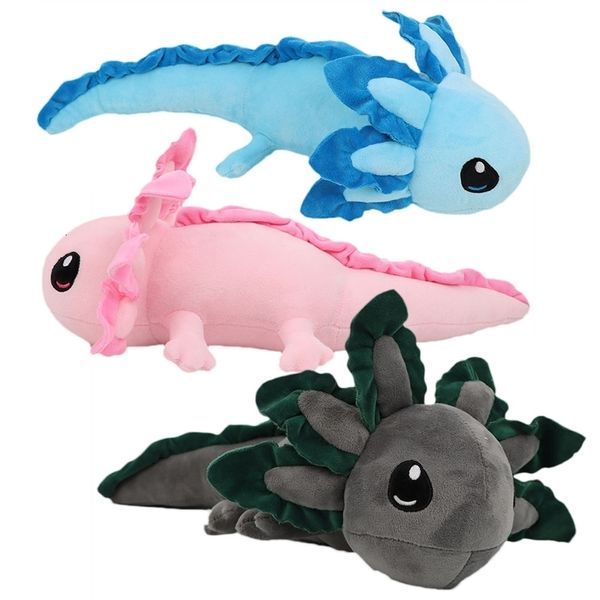 Poupées en peluche 44cm Axolotl Peluche Rose Bleu Axolotl Poupée Doux Animal En Peluche Cadeau De Noël Jouet pour Enfants Fans Collection 230523