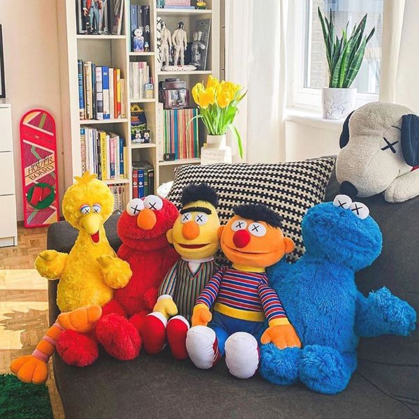 Poupées en peluche 45-54cm Sesame Street Doll Jouets Elmo CookieMonster Bigbird Ernie Bert Chiffres Doux Cadeau D'anniversaire Jouet Pour La Décoration 221026