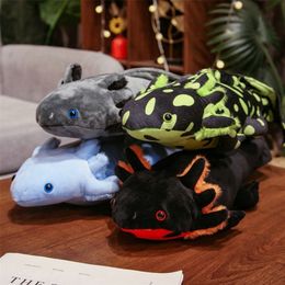 Poupées en peluche 45 80 cm mignon Axolotl jouet salamandre peluches poupée Kawaii hexagonale Dino doux enfants jouets Halloween décor cadeau 231130