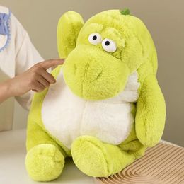 Poupées en peluche 4580cm doux dinosaure vert jouets en peluche enfants Kawaii peluche jouet pour filles cadeaux d'anniversaire beau sommeil câlin 231211