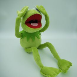 Poupées en peluche 45 cm dessin animé les Muppets KERMIT grenouille jouets en peluche doux garçon poupée pour enfants cadeau d'anniversaire 230417