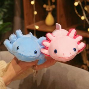 Plush Dolls 45CM Cute Axolotl Stuffed Toy Real Life Simulation Ambystoma Mexicanum Dinosaur Animal Model Doll For Kids Gifts 230617