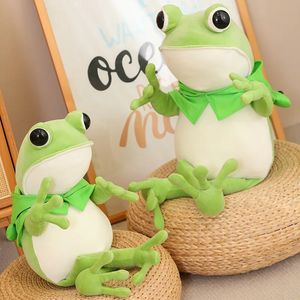 Poupées en peluche 45CM, dessin animé mignon cape grenouille Kawaii, jouet en peluche, oreiller rempli, poupée animale douce, cadeau d'anniversaire 231117