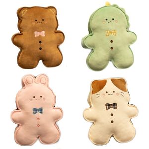 Pluche Poppen 45cm Leuke Gingerbread Man Speelgoed Gevulde Zachte Kussens Kussen Kawaii Beer Konijn Dinosaurus Kat Home Decor Xmas Verjaardagscadeau 230603