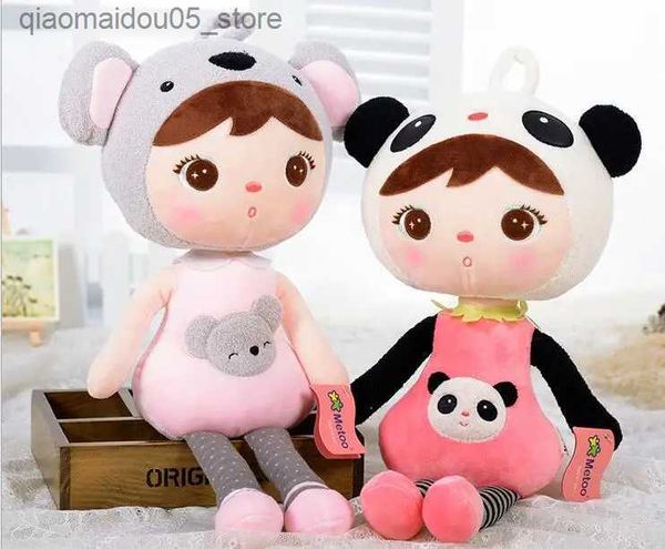 Poupées en peluche 49 cm Metoo poupée en peluche mignon et mignon jouet pour enfants fille cadeau d'anniversaire et de Noël jolie fille Jibao bébé poupée Panda Q240227