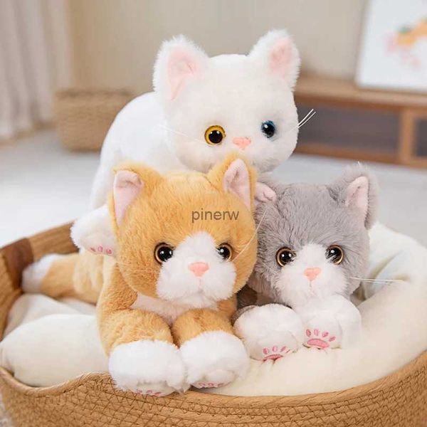 Muñecos de peluche 5 tipos de peluche de gato realista, gatitos de peluche suaves, muñeco de animal lindo para niñas, niños, peluches para regalo de cumpleaños de Navidad