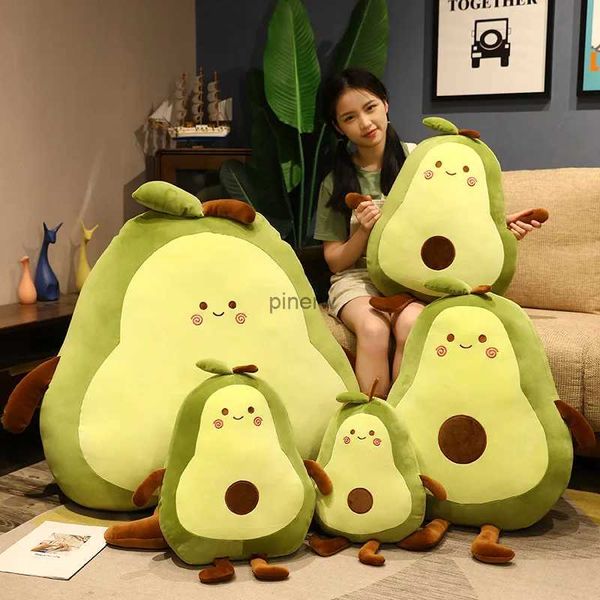 Poupées en peluche 50-100 cm Kawaii Fruit en peluche vert géant avocat en peluche poupée douce grand oreiller de couchage mignon cadeau d'anniversaire pour décoration de chambre de fille