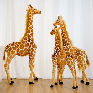 Poupées en peluche 50-120 cm Simulation géante girafe en peluche qualité peluche poupée Kawaii cadeau d'anniversaire pour bébé enfants enfants décor à la maison 230927