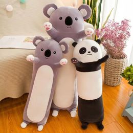 Poupées en peluche 50130cm Panda géant jouet cylindrique Animal traversin oreiller Koala peluche peluche enfants dormir ami 231211