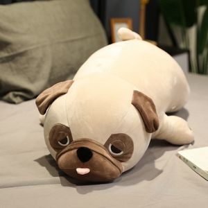 Poupées en peluche 55-90 cm grande taille animal mignon Kawaii carlin chien jouets en peluche oreiller de sommeil enfants cadeau d'anniversaire enfant fille Noël Saint-Valentin 230508