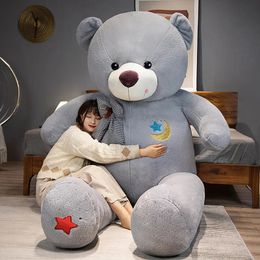 Poupées en peluche 60 100 cm Big Star Moon Teddy Bear Jouet Géant Animaux En Peluche Anniversaire Saint Valentin Cadeau Doux Oreiller Grilfriend Fille 231204