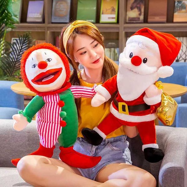 Polonches en peluche 60cm Santa Claus Hand Puppet Toy Puppet Performance Childrens Animal Stories Discolènes Gants Childrens Activité jouet en peluche Doll de Noël GIF J240410