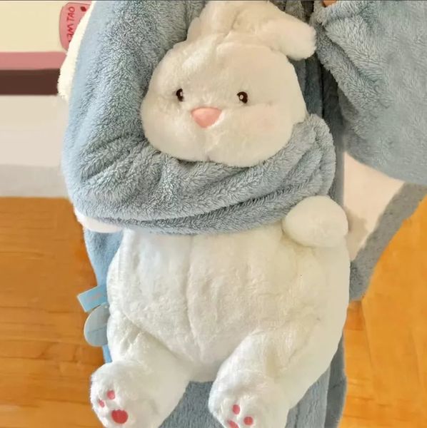 Poupées en peluche 60 cm doux câlin lapin jouets belle blanc gros lapin en peluche oreiller réconfortant coussin apaiser poupées cadeaux pour enfants amis 231208