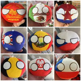 Poupées en peluche 68 styles 10 cm Country Ball Jouets en peluche Polandball Pendentif Country Balls Countryball Peluche Poupée Jouet Cadeau de Noël pour les enfants 230908