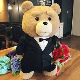 Pluche poppen 8 stijlen film teddybeer ted 2 speelgoed in schort zacht knuffeldieren 45 cm een ​​verjaardagscadeau voor een goede vriend 230503