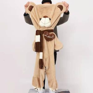 Pluche poppen 80-200 cm gigantische teddy skin pluche speelgoed zachte big dieren sjaalbeer beer dop lege baby kussen kussen kinderen poppen kinderen meisje geschenken 230523