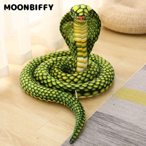 Poupées en peluche 80-240cm serpents colorés en peluche peluche Boa Cobra poupée simulée animaux de la forêt jouets en peluche Kawaii Room Decor jouets en peluche 230525