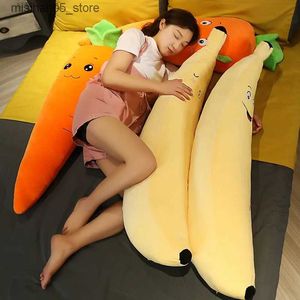 Poupées en peluche 90 cm / 110 cm dessin animé fruit sourire carotte banane peluche jouet doux remplissage animal flamant oreiller poupée petit ami oreiller cadeau Q240322