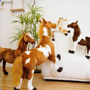 Pluche poppen schattig simulatie paard knuffel dier pluche poppen hoogwaardige realistische afbeelding klassiek persoonlijk speelgoed voor kinderen cadeau2404