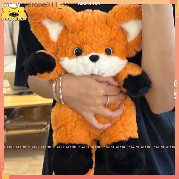 Muñecas de peluche AIXINI Huggable Linda cola larga Fox Doll Relleno Animal Peluche Juguetes Niños Niños Lindo Fox Regalo Suave Dibujos animados Regalos de Navidad Q231215