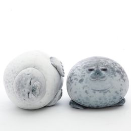 Pluche Poppen Angry Blob Seal Kussen Mollige 3D Nieuwigheid Zeeleeuw Pop Pluche Knuffel Baby Slapen Sierkussen Geschenken voor Kinderen Meisjes 230807