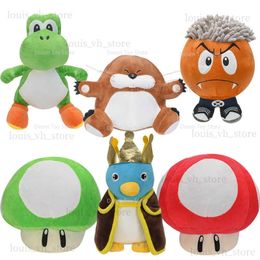 Muñecas de peluche Anime Bros Juguetes de peluche Green Yoshi Monty Mole Ken Carson Goomba Mushroom Penguin King Juguetes de peluche Muñeca Plushie Regalos T240325