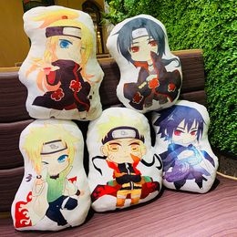 Muñecas de peluche Anime Shippuden Almohada con forma especial Sofá Cojín Sasuke Akatsuki Itachi Deidara Manga Doble cara Relleno Muñeca de peluche Juguetes 230921