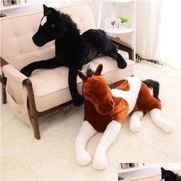Pouilles en peluche à grande taille Simation Animal 70x40cm Toy Horse Toy Doll for Birthday Gift 221107 Drop Liviling Toys Toys Animaux en peluche DHN4O