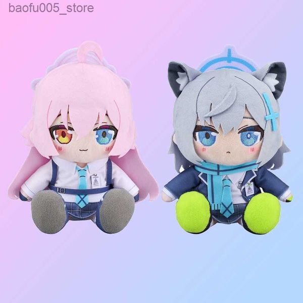 Poupées en peluche Bleu Archive Rôle Shiroko Hoshino Forme Peluche Poupées Oreiller Dessin Animé Mignon Périphériques De Jeu 22 cm Coton Doux Remplissage Jouets Décor Q230913