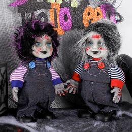 Poupées en peluche Boneka Hantu Halloween Mainan Berjalan Listrik Menakutkan dengan Suara Animasi Dekorasi Pesta pour Hadiah 230905