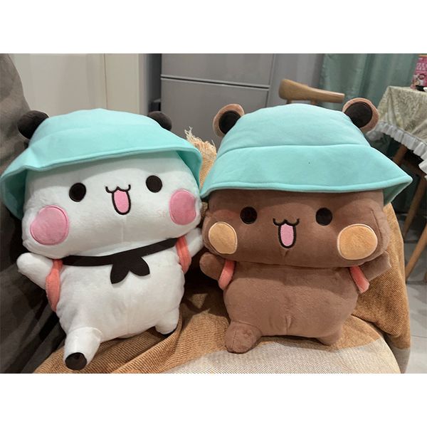 Poupées en peluche Bubu et Dudu Panda en peluche mignon dessin animé Panda ours Kawaii poupée en peluche doux oreiller jouet cadeaux de fête des enfants pour les enfants Anime 230718