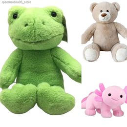 Poupées en peluche Construisez un ours en peluche Grenouille Construisez un ours Atelier Axolotl Peluche Grenouille douce Crapauds Oreiller en peluche Câlin Build-a-bear BAB Doll Q240227