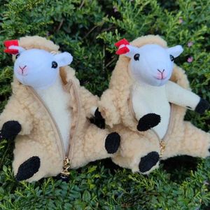 Les poupées en peluche peuvent enlèvement des vêtements à fermeture éclair moutons en peluche poupée moelleuse en peluche en peluche simulée