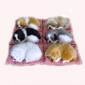 Poupées en peluche Ornement de voiture Chiens en peluche aboiements Poupée sonore Simulation électrique Chiot endormi Jouet Décoration de tableau de bord automobile Cadeau mignon Peluche toyvaiduryb