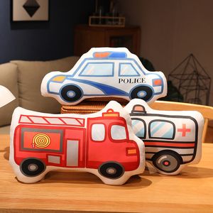 Pluche Poppen Auto Speelgoed voor Kinderen Zachte Baby ambulance Navvy Truck Verjaardagscadeautjes Jongens Kawaii Kussen Voor Decor 230603