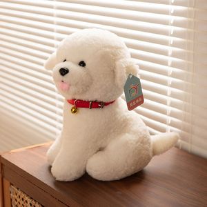 Pluche poppen cartoon kawaii honden speelgoed schattige simulatie huisdieren bichon pluizige baby verjaardagscadeaus voor kinderen drop 231009