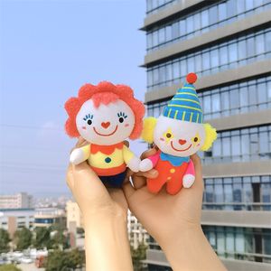 Pluche Poppen Cartoon Sleutelhanger Clown Circus Kawaii Speelgoed Ring Leuke Accessoire Rugzak Tas Auto Hanger Soft Gevulde Verjaardag Xmas Gift 230628