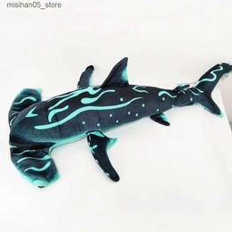 Muñecos de peluche Simulación de dibujos animados Hammer Shark Doll juguete de peluche para niños Regalo de Navidad Sea Fish Shark Pirlo juguete de peluche para niños Q240322