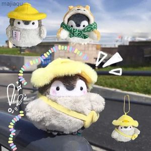 Poux Dolls Cartoon Tourist Hat Penguin Keychain Keychain mignon pingouin en peluche clé pour les cadeaux de filles