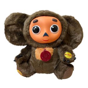 Poupées en peluche Cheburashka 30CM peut chanter un jouet en peluche de grands yeux singe avec des vêtements poupée Russie Anime bébé enfant dormir apaiser jouets pour enfants 230209