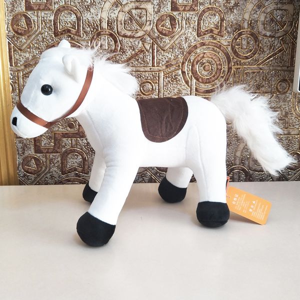 Poupées en peluche Jouets pour enfants pour cadeau d'anniversaire de Noël Simulation de dessin animé mignon Cheval blanc Bébé Enfant Jouet en peluche 230915