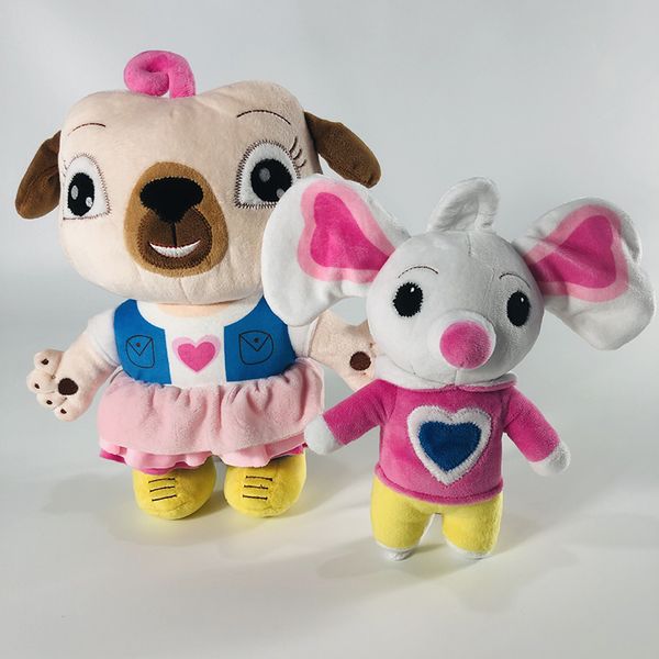 Poupées en peluche puce et pommes de terre jouets poupée Animal en peluche dessin animé carlin chien souris jouet pour enfants cadeaux d'anniversaire 230427