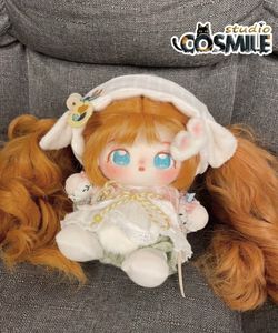 Poupées en peluche Cosmile sans attributs sirène princesse Tina Orange perruque de cheveux longs peluche 20 cm jouet poupée corps Sa XY 230823