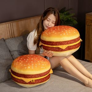 Poupées en peluche Creative Burger en peluche doux coussin en peluche rembourré mignon Hamburger oreiller canapé chaise coussin garçons filles enfants cadeau d'anniversaire 230523