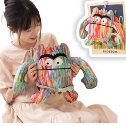Poupées en peluche Creative coloré monstre jeter oreiller jouets en peluche super doux chaise de bureau coussin décor à la maison filles enfants cadeaux d'anniversaire 231007